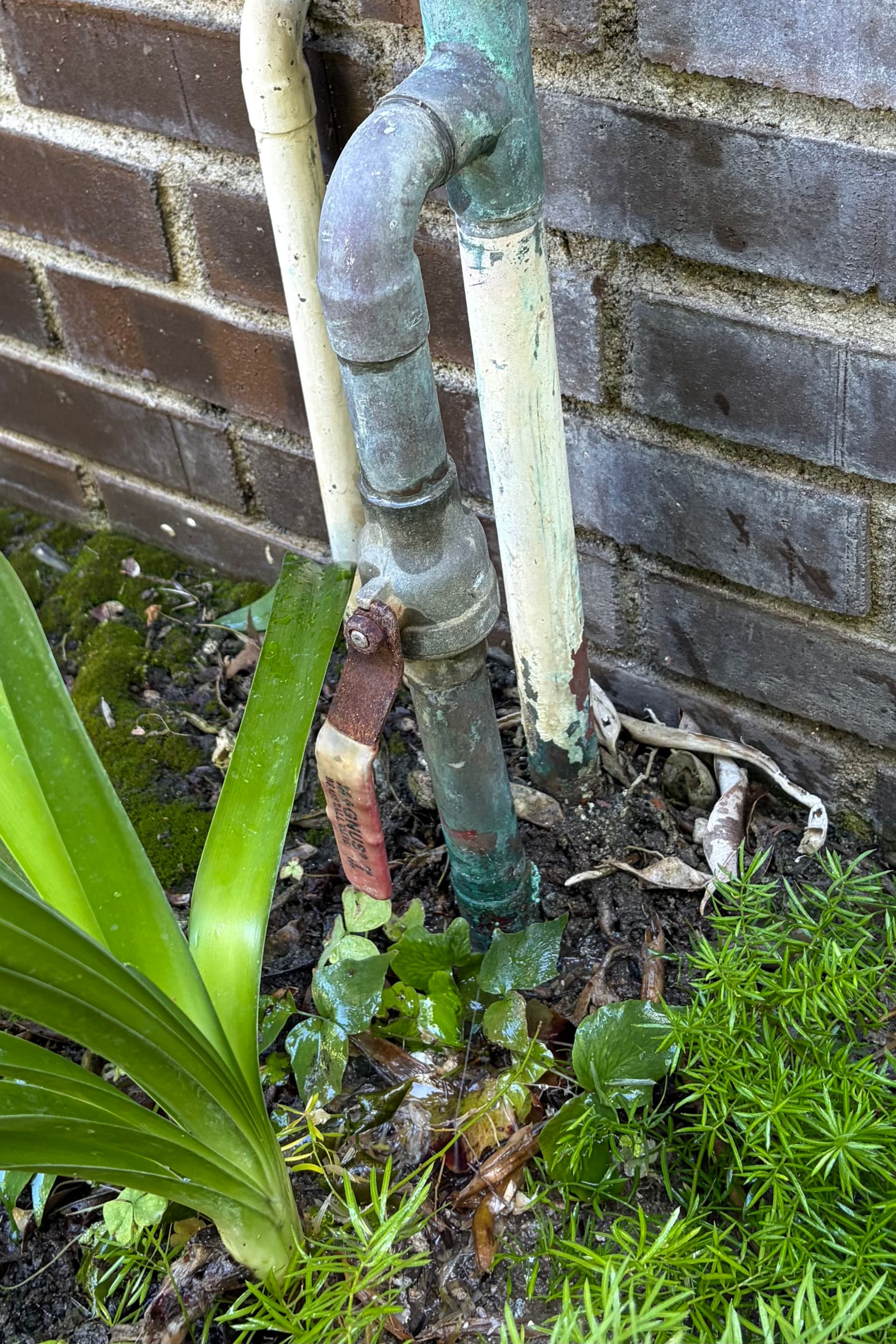 Water Service Leak Stopped with New Copper Pipe and Ball Valve image